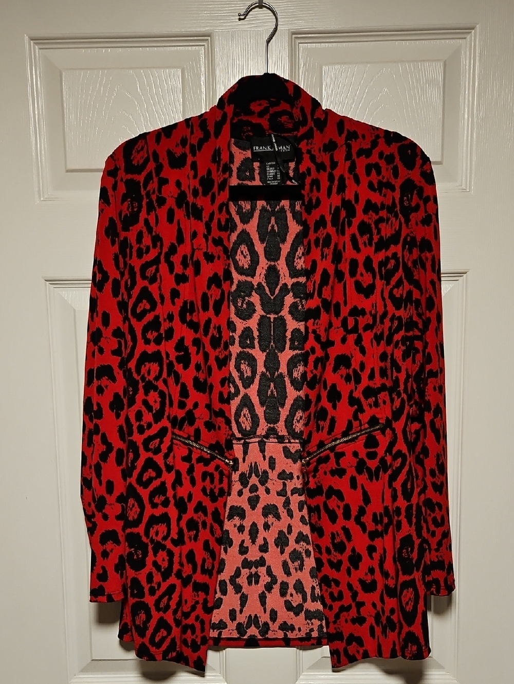 Frank Lyman Leopard Print Open Front Jacket